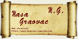 Maša Graovac vizit kartica